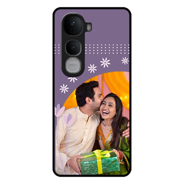 Vivo Y400 Pro 5G Custom Glass Phone Case - Lavender Flowers Design Vivo Y400 Pro 5G Custom Glass Phone Case - Lavender Flowers Design