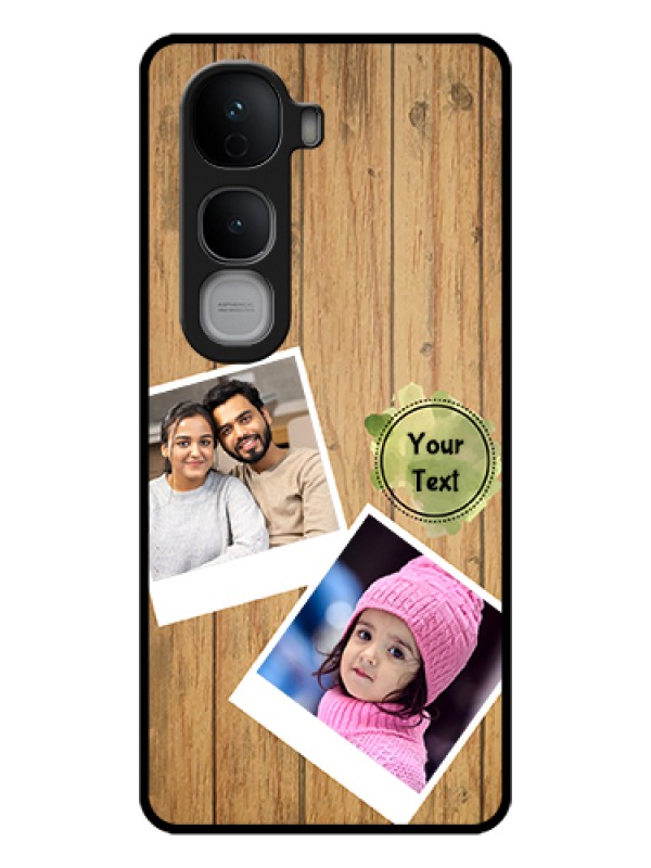 Custom Vivo Y400 Pro 5G Custom Glass Phone Case - Wooden Texture Design