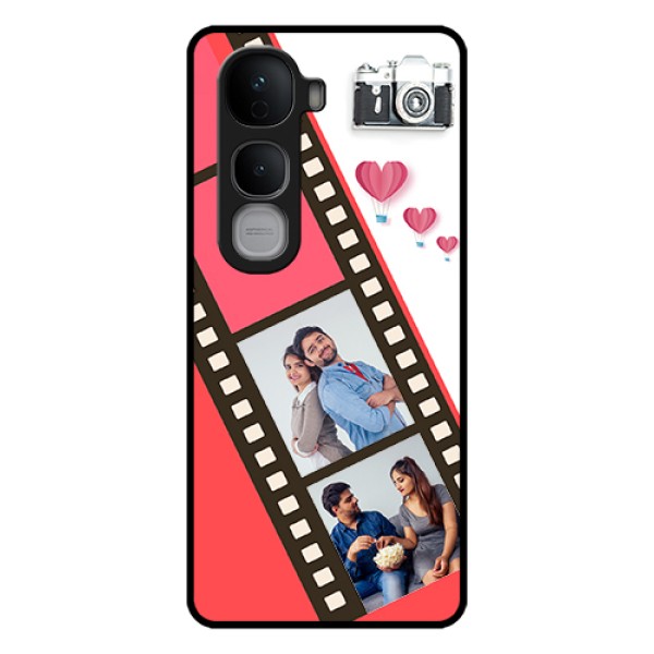 Vivo Y400 Pro 5G Custom Glass Phone Case - 3 Image Holder With Film Reel Vivo Y400 Pro 5G Custom Glass Phone Case - 3 Image Holder With Film Reel