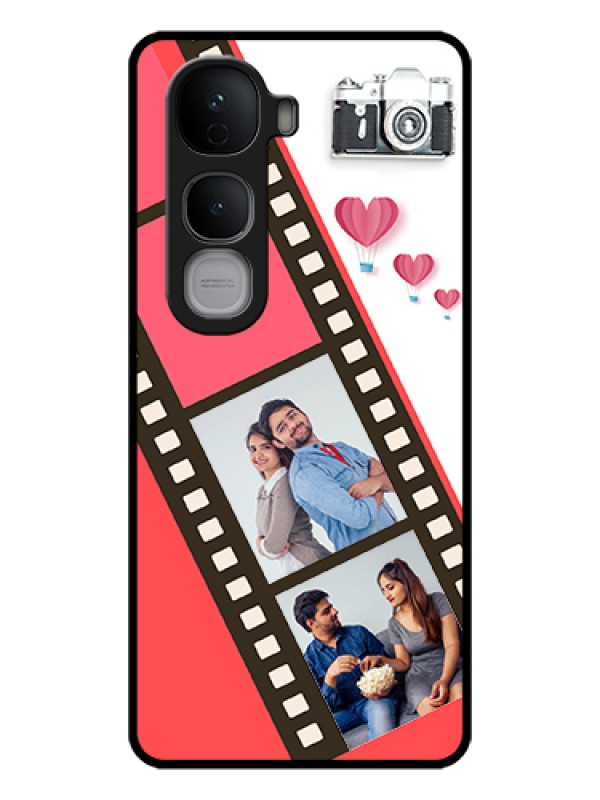 Custom Vivo Y400 Pro 5G Custom Glass Phone Case - 3 Image Holder With Film Reel