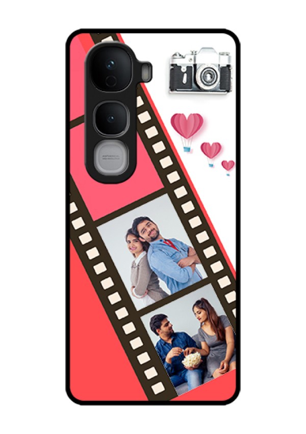 Vivo Y400 Pro 5G Custom Glass Phone Case - 3 Image Holder With Film Reel