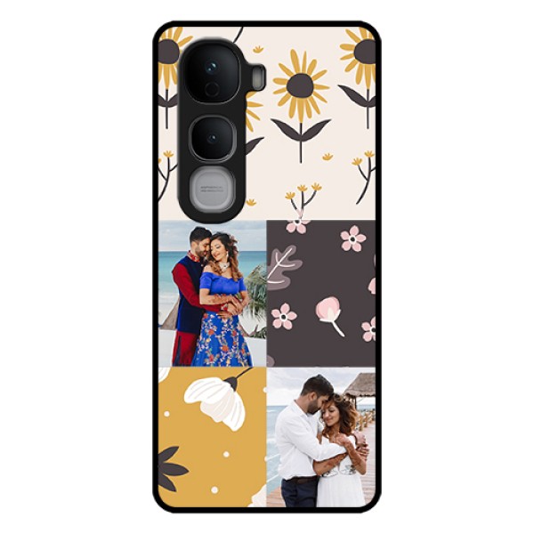 Vivo Y400 Pro 5G Custom Glass Phone Case - 3 Images With Floral Design Vivo Y400 Pro 5G Custom Glass Phone Case - 3 Images With Floral Design