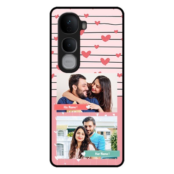 Vivo Y400 Pro 5G Custom Glass Phone Case - Photo With Heart Design