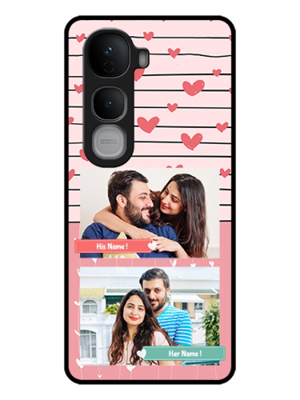 Custom Vivo Y400 Pro 5G Custom Glass Phone Case - Photo With Heart Design