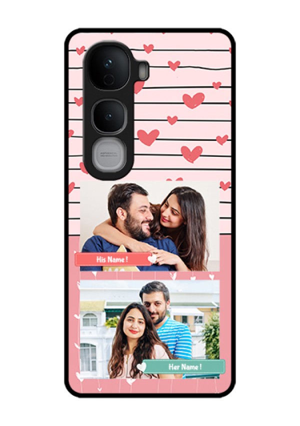 Vivo Y400 Pro 5G Custom Glass Phone Case - Photo With Heart Design