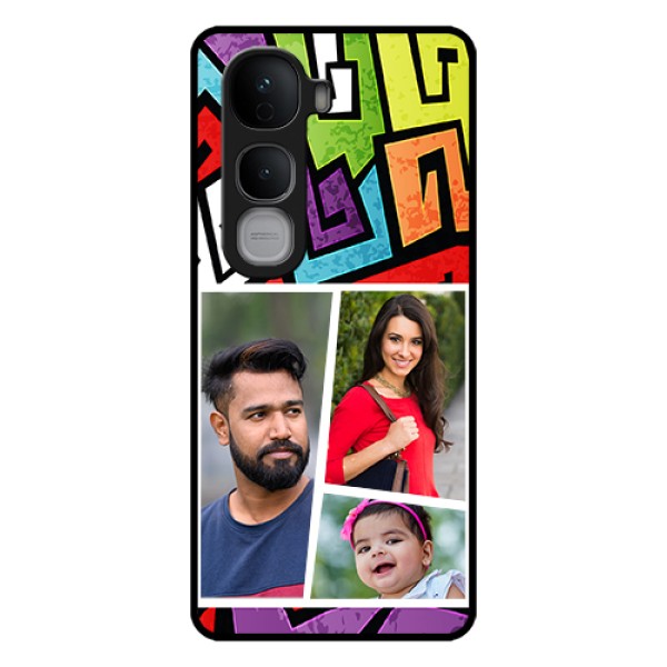 Vivo Y400 Pro 5G Custom Glass Phone Case - Graffiti Pattern Design