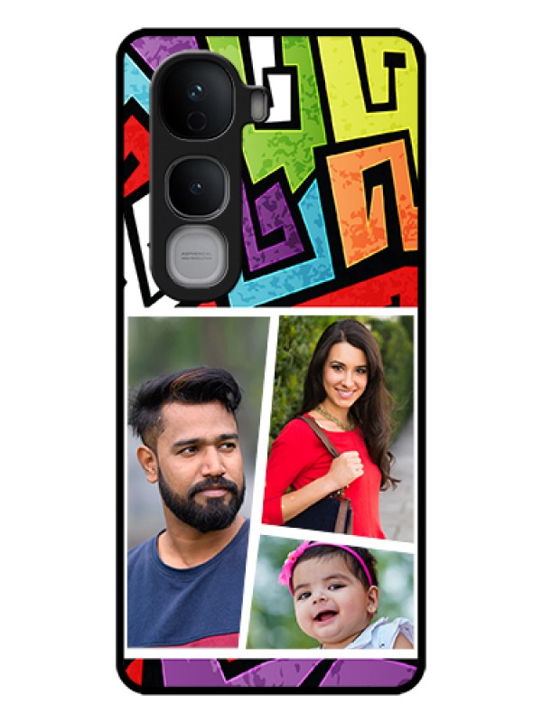 Custom Vivo Y400 Pro 5G Custom Glass Phone Case - Graffiti Pattern Design