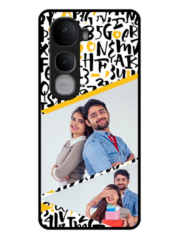Custom Vivo Y400 Pro 5G Custom Glass Phone Case - Letters Pattern Design