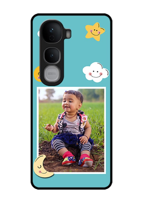 Vivo Y400 Pro 5G Custom Glass Phone Case - Smiley Kids Stars Design