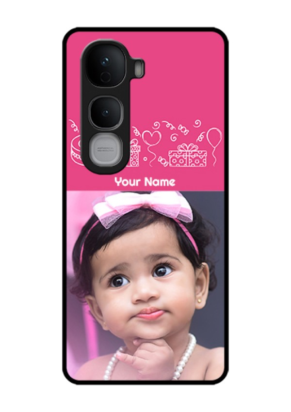 Vivo Y400 Pro 5G Custom Glass Phone Case - With Birthday Line Art Design
