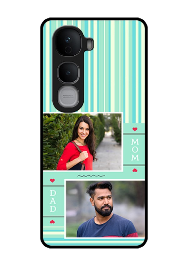 Vivo Y400 Pro 5G Custom Glass Phone Case - Mom & Dad Pic Design