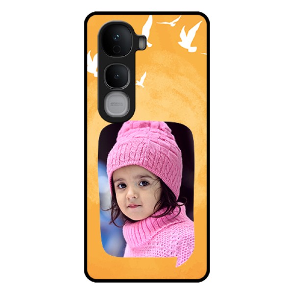 Vivo Y400 Pro 5G Custom Glass Phone Case - Water Color Design With Bird Icons Vivo Y400 Pro 5G Custom Glass Phone Case - Water Color Design With Bird Icons