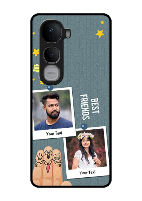 Vivo Y400 Pro 5G Custom Glass Phone Case - Sticky Frames And Friendship Design