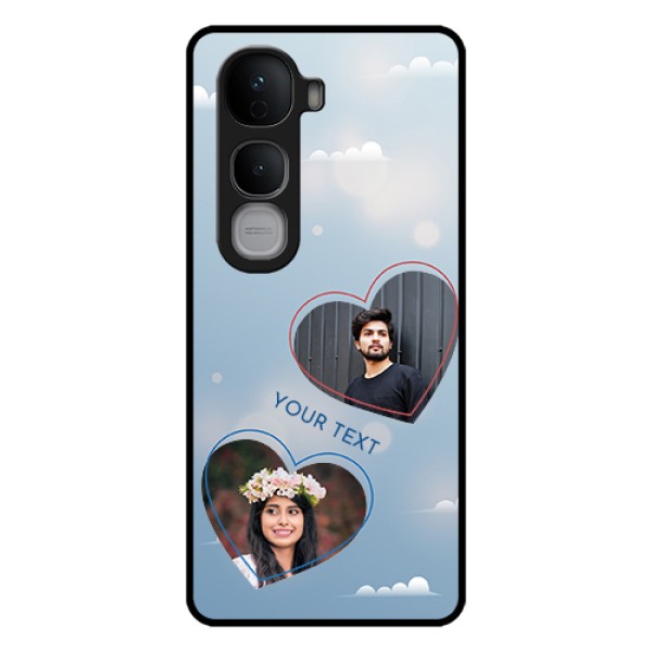 Vivo Y400 Pro 5G Custom Glass Phone Case - Blue Color Couple Design