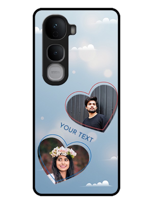 Custom Vivo Y400 Pro 5G Custom Glass Phone Case - Blue Color Couple Design