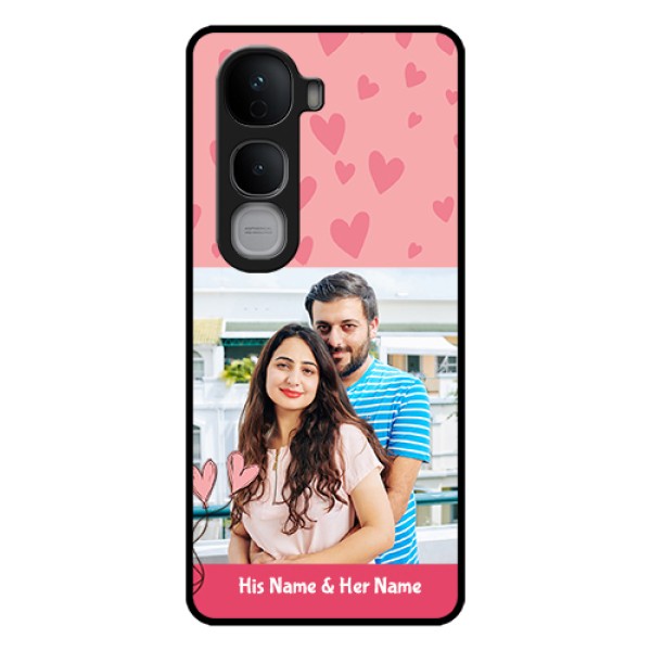 Vivo Y400 Pro 5G Custom Glass Phone Case - Love Design Peach Color Vivo Y400 Pro 5G Custom Glass Phone Case - Love Design Peach Color