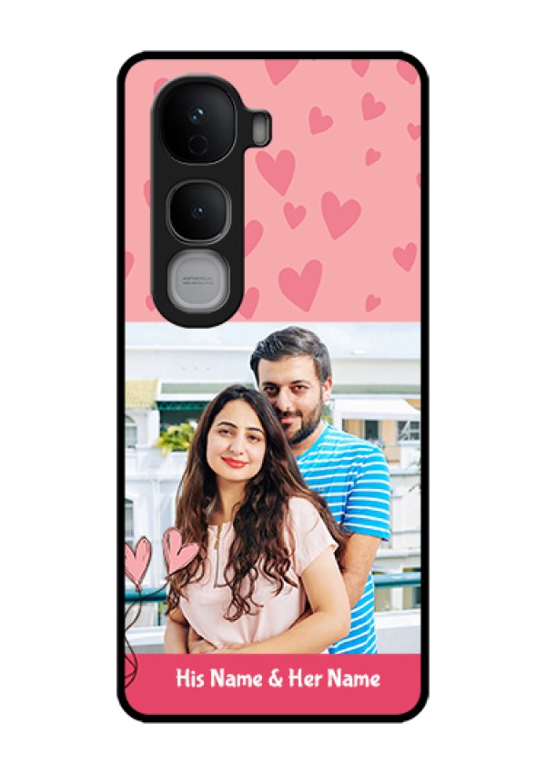 Vivo Y400 Pro 5G Custom Glass Phone Case - Love Design Peach Color