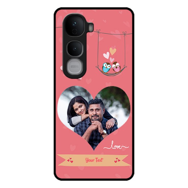 Vivo Y400 Pro 5G Custom Glass Phone Case - Peach Color Love Design Vivo Y400 Pro 5G Custom Glass Phone Case - Peach Color Love Design
