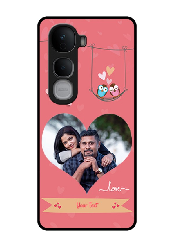 Vivo Y400 Pro 5G Custom Glass Phone Case - Peach Color Love Design