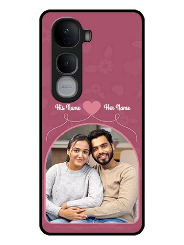 Custom Vivo Y400 Pro 5G Custom Glass Phone Case - Love Floral Design