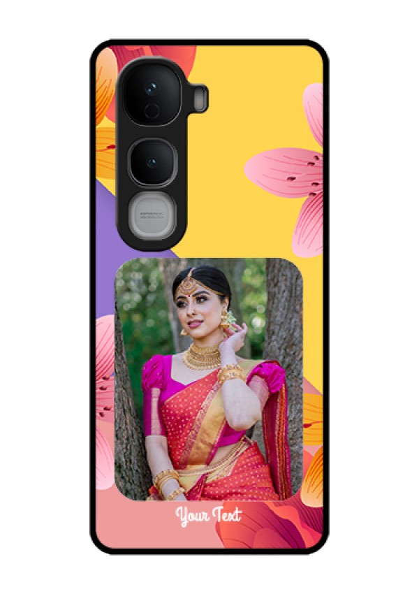 Vivo Y400 Pro 5G Custom Glass Phone Case - 3 Image With Vintage Floral Design