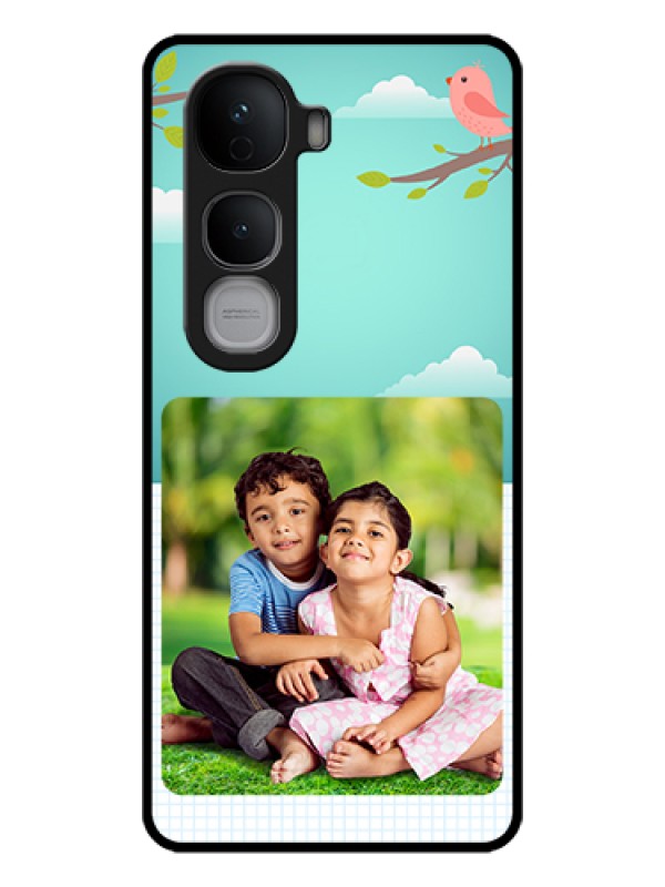 Custom Vivo Y400 Pro 5G Custom Glass Phone Case - Doodle Love Design