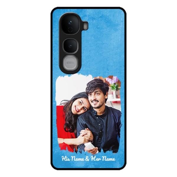 Vivo Y400 Pro 5G Custom Glass Phone Case - Blue Color Vintage Design Vivo Y400 Pro 5G Custom Glass Phone Case - Blue Color Vintage Design