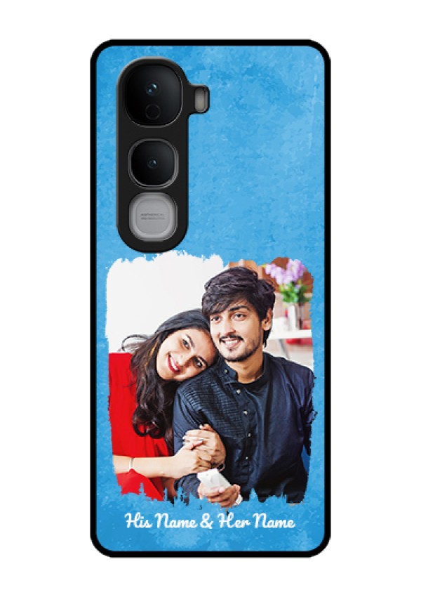 Vivo Y400 Pro 5G Custom Glass Phone Case - Blue Color Vintage Design