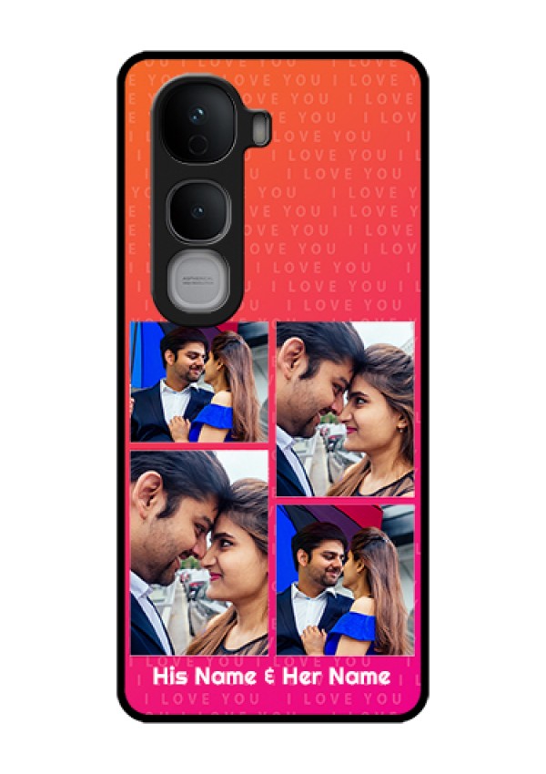 Vivo Y400 Pro 5G Custom Glass Phone Case - I Love You Pink Design