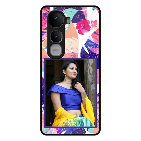 Vivo Y400 Pro 5G Custom Glass Phone Case - Abstract Floral Design