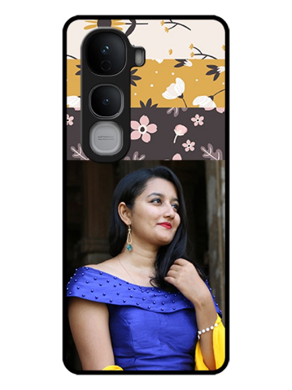 Custom Vivo Y400 Pro 5G Custom Glass Phone Case - Stylish Floral Design