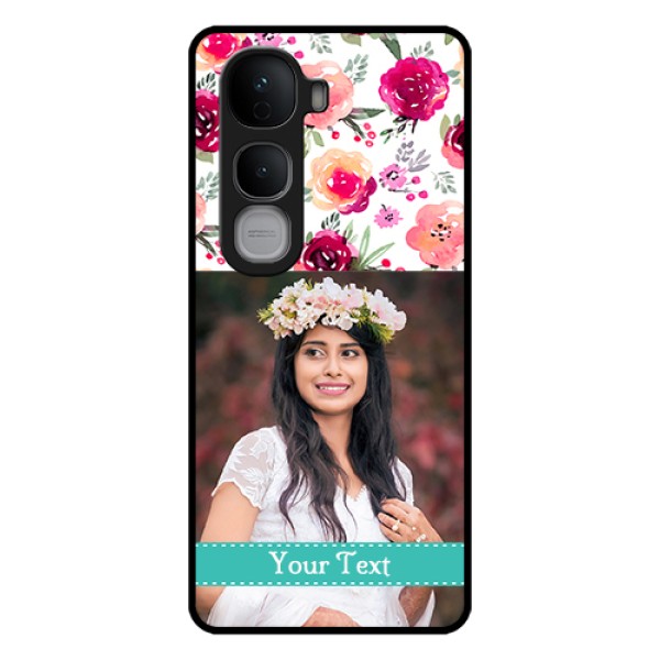 Vivo Y400 Pro 5G Custom Glass Phone Case - Water Colors Floral Design