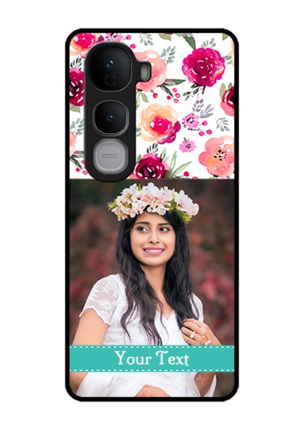 Vivo Y400 Pro 5G Custom Glass Phone Case - Water Colors Floral Design
