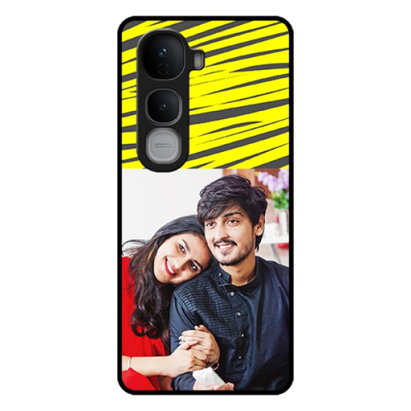 Vivo Y400 Pro 5G Custom Glass Phone Case - Yellow Abstract Design