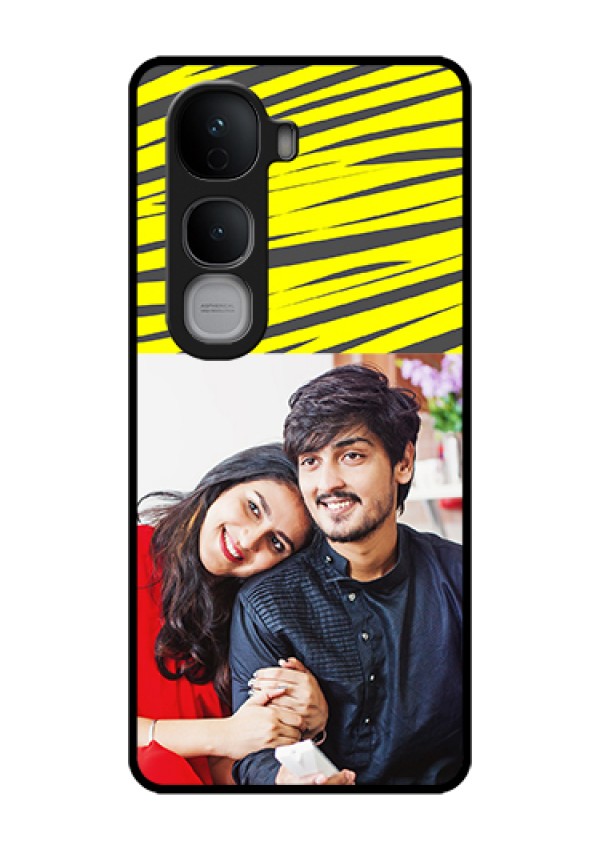 Vivo Y400 Pro 5G Custom Glass Phone Case - Yellow Abstract Design