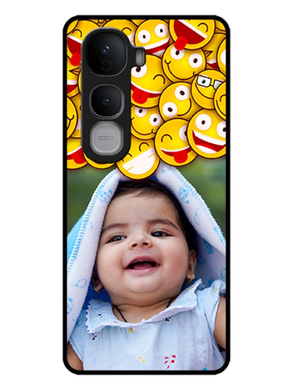 Custom Vivo Y400 Pro 5G Custom Glass Phone Case - With Smiley Emoji Design