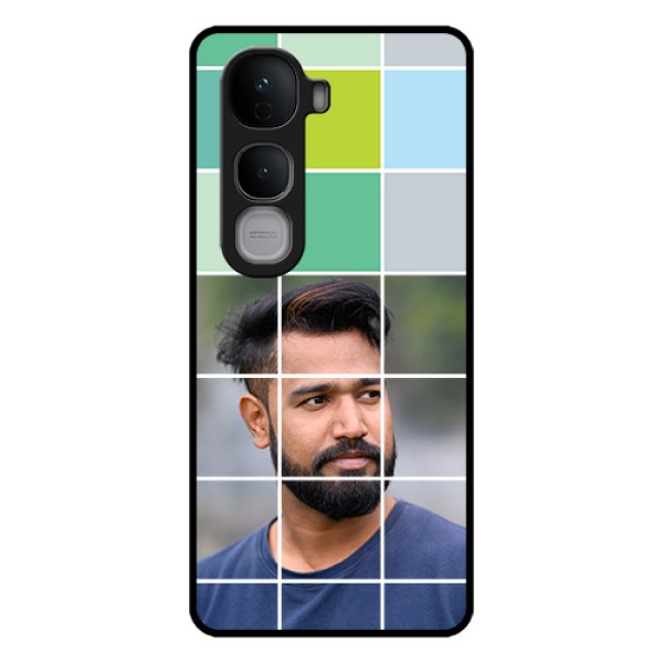 Vivo Y400 Pro 5G Custom Glass Phone Case - With White Box Pattern