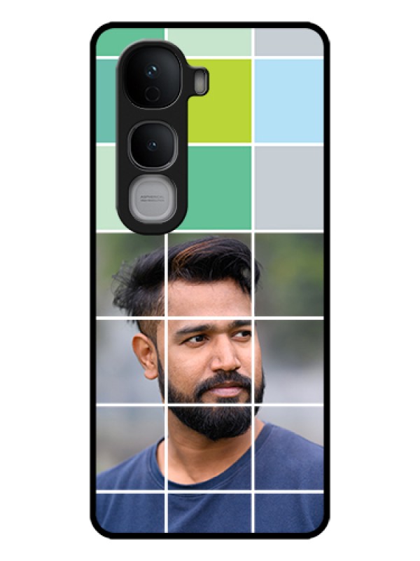 Custom Vivo Y400 Pro 5G Custom Glass Phone Case - With White Box Pattern