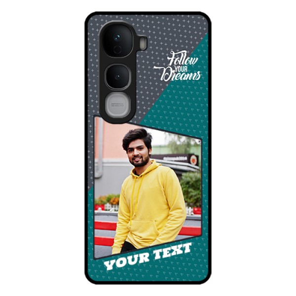 Vivo Y400 Pro 5G Custom Glass Phone Case - Background Pattern Design With Quote Vivo Y400 Pro 5G Custom Glass Phone Case - Background Pattern Design With Quote