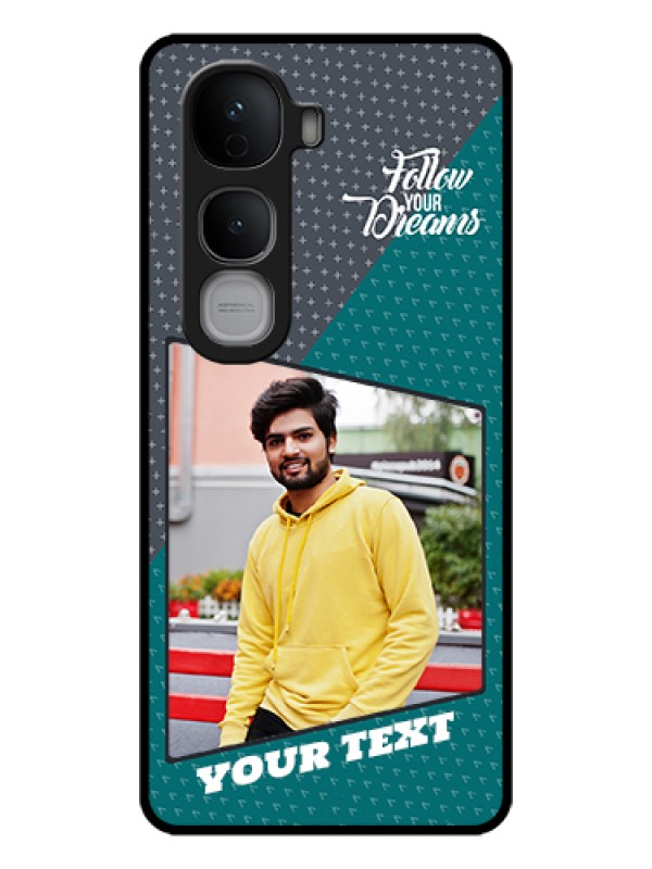 Custom Vivo Y400 Pro 5G Custom Glass Phone Case - Background Pattern Design With Quote