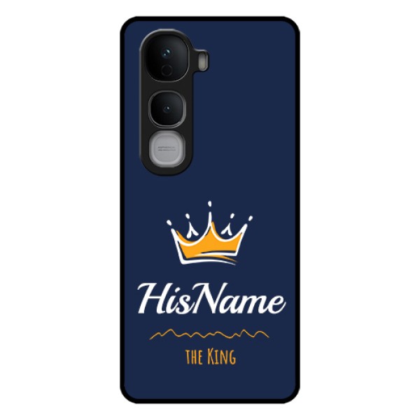 Vivo Y400 Pro 5G Custom Glass Phone Case - King With Name Design