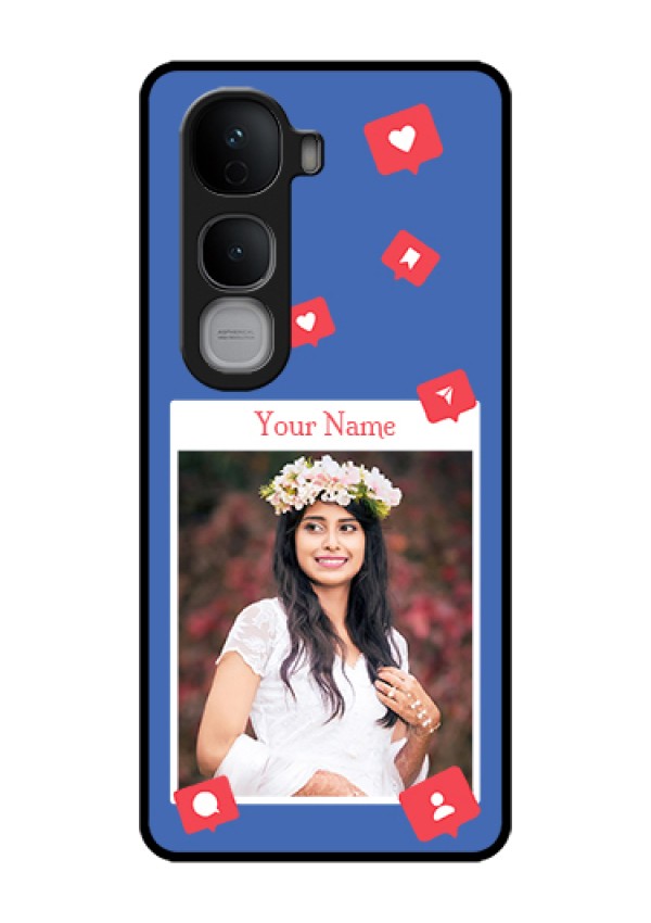 Vivo Y400 Pro 5G Custom Glass Phone Case - Like Share And Comment Design