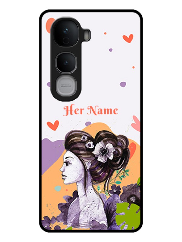 Custom Vivo Y400 Pro 5G Custom Glass Phone Case - Woman And Nature Design