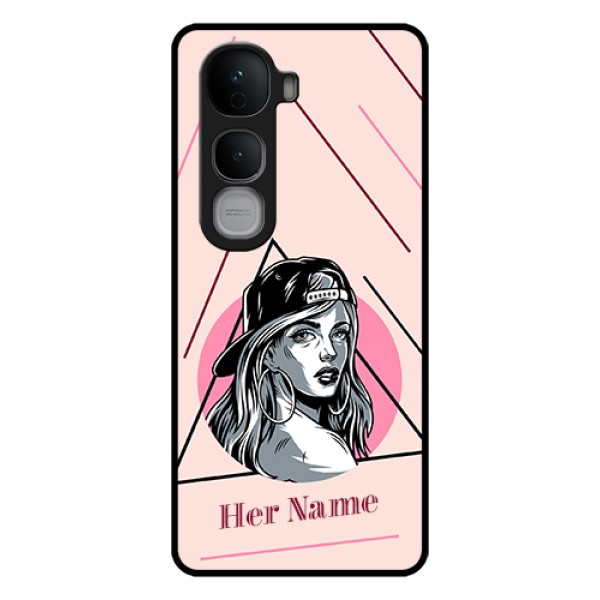 Vivo Y400 Pro 5G Custom Glass Phone Case - Rockstar Girl Design