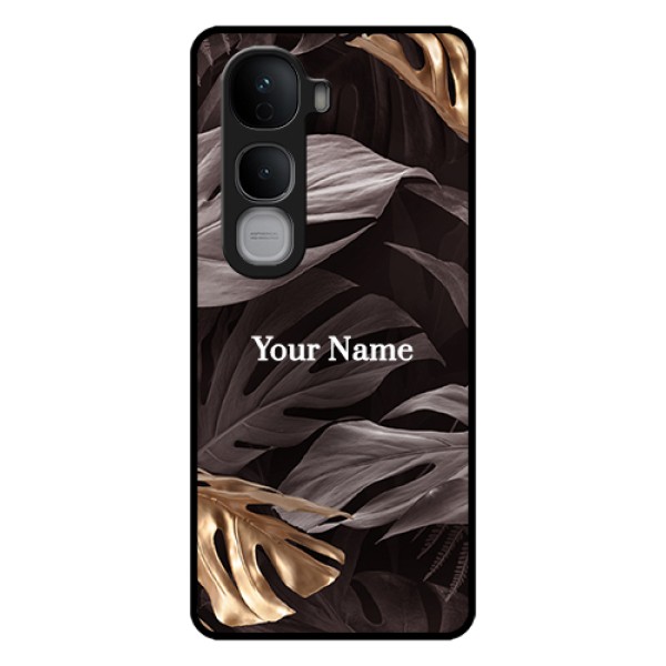 Vivo Y400 Pro 5G Custom Glass Phone Case - Wild Leaves Digital Paint Design Vivo Y400 Pro 5G Custom Glass Phone Case - Wild Leaves Digital Paint Design