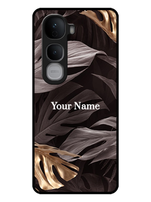 Custom Vivo Y400 Pro 5G Custom Glass Phone Case - Wild Leaves Digital Paint Design