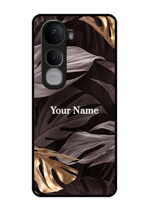 Vivo Y400 Pro 5G Custom Glass Phone Case - Wild Leaves Digital Paint Design