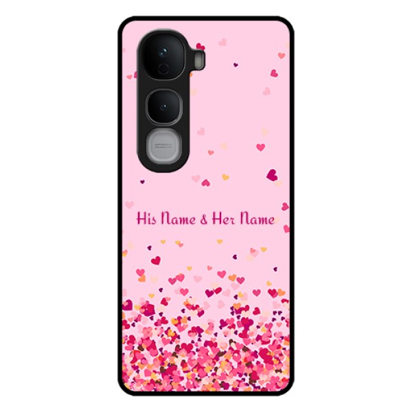 Vivo Y400 Pro 5G Custom Glass Phone Case - Floating Hearts Design