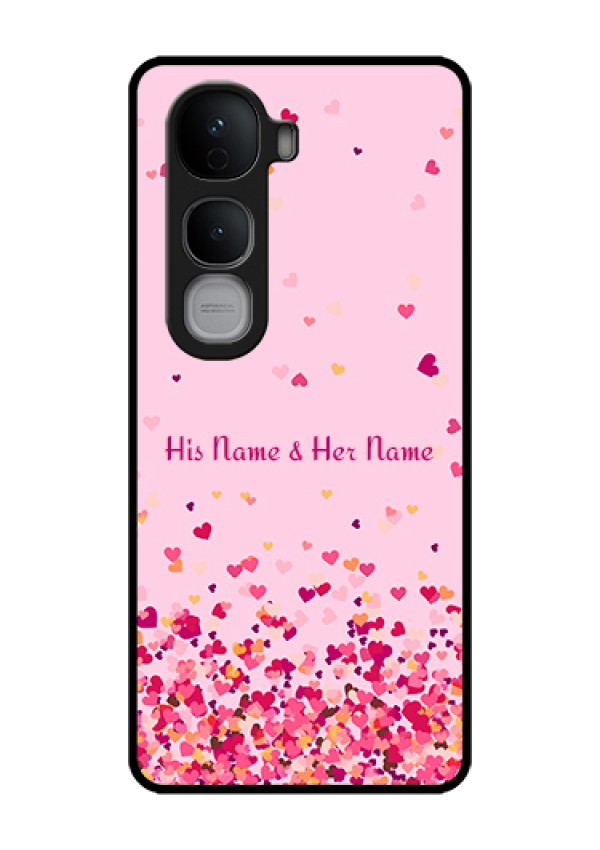 Vivo Y400 Pro 5G Custom Glass Phone Case - Floating Hearts Design