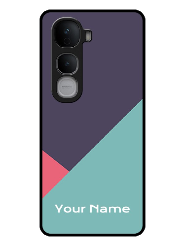 Custom Vivo Y400 Pro 5G Custom Glass Phone Case - Tri Color Abstract Design